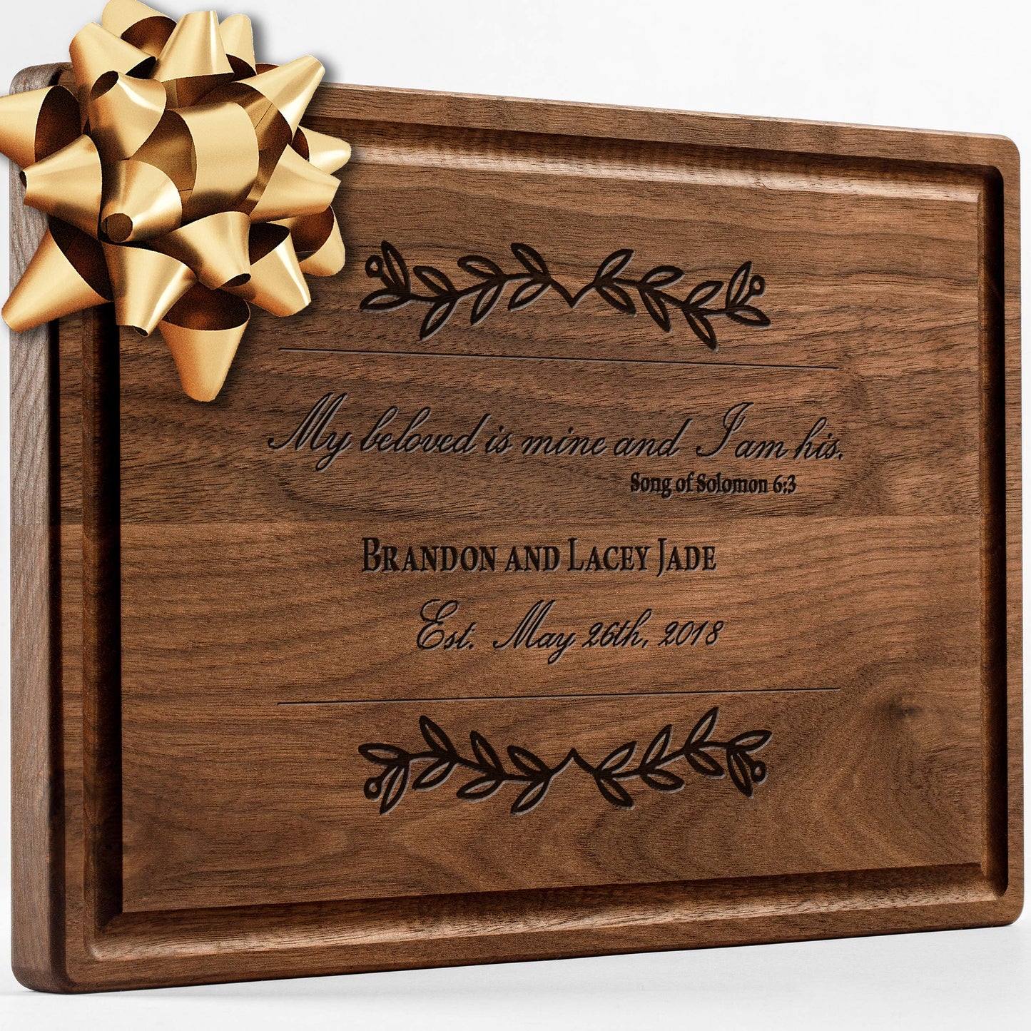 Personalized Walnut Cutting Board with Coasters, Mineral Oil and Gift Wrap Available - Customize Your Own Chopping Board Made in USA (Design 22, 3. Walnut 17"x11")