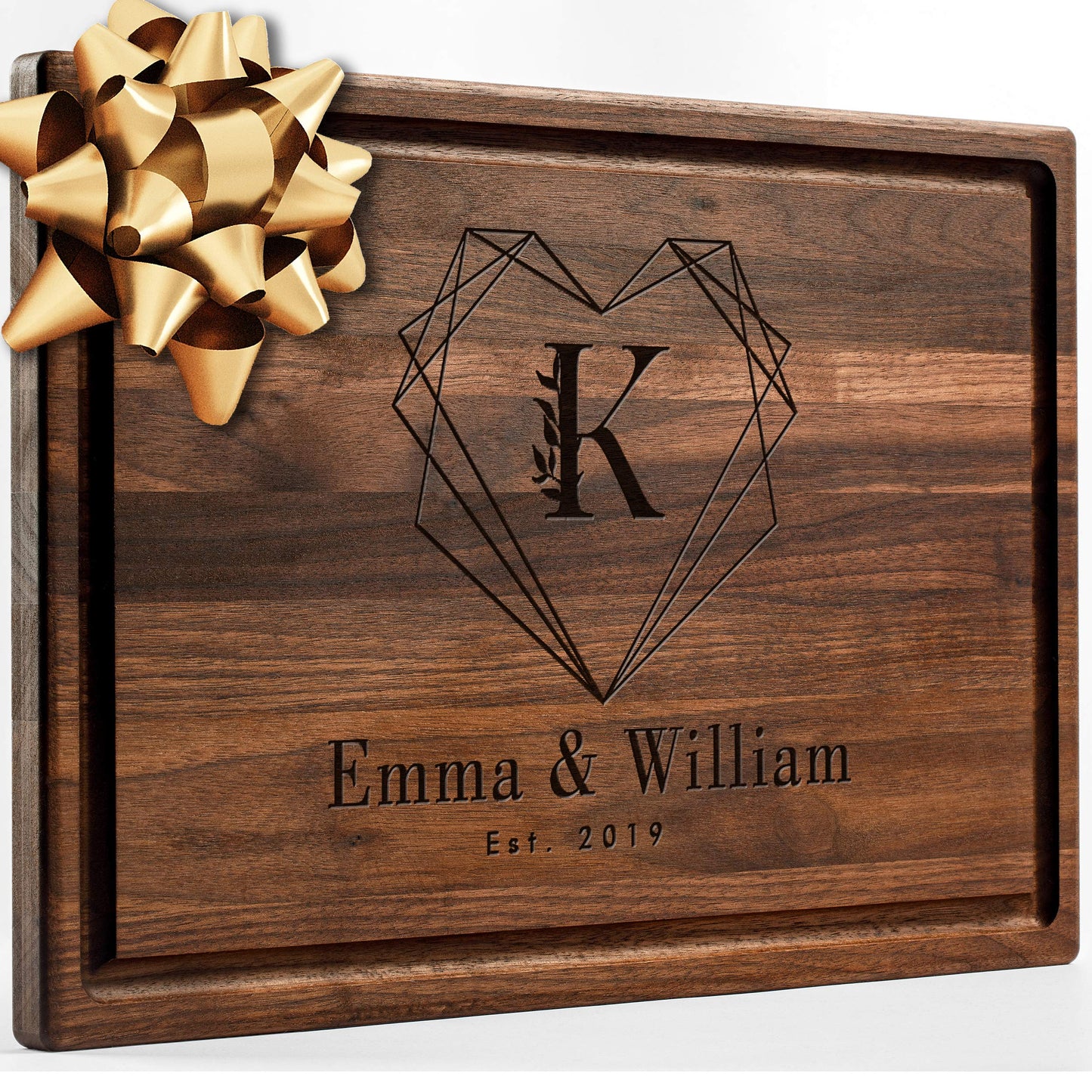 Personalized Walnut Cutting Board with Coasters, Mineral Oil and Gift Wrap Available - Customize Your Own Chopping Board Made in USA (Design 22, 3. Walnut 17"x11")