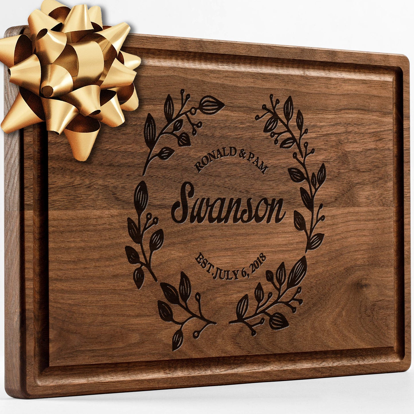 Personalized Walnut Cutting Board with Coasters, Mineral Oil and Gift Wrap Available - Customize Your Own Chopping Board Made in USA (Design 22, 3. Walnut 17"x11")