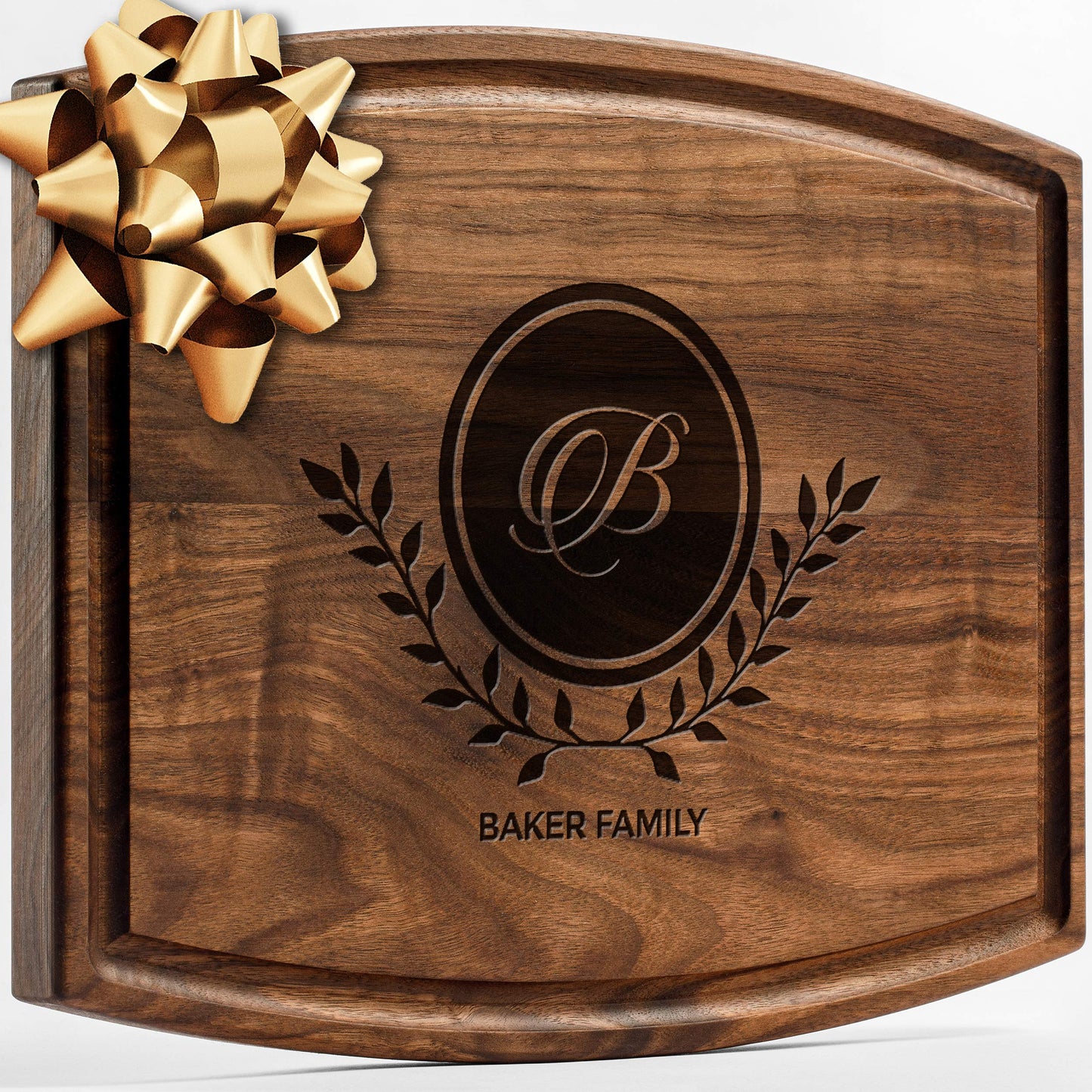 Personalized Walnut Cutting Board with Coasters, Mineral Oil and Gift Wrap Available - Customize Your Own Chopping Board Made in USA (Design 22, 3. Walnut 17"x11")