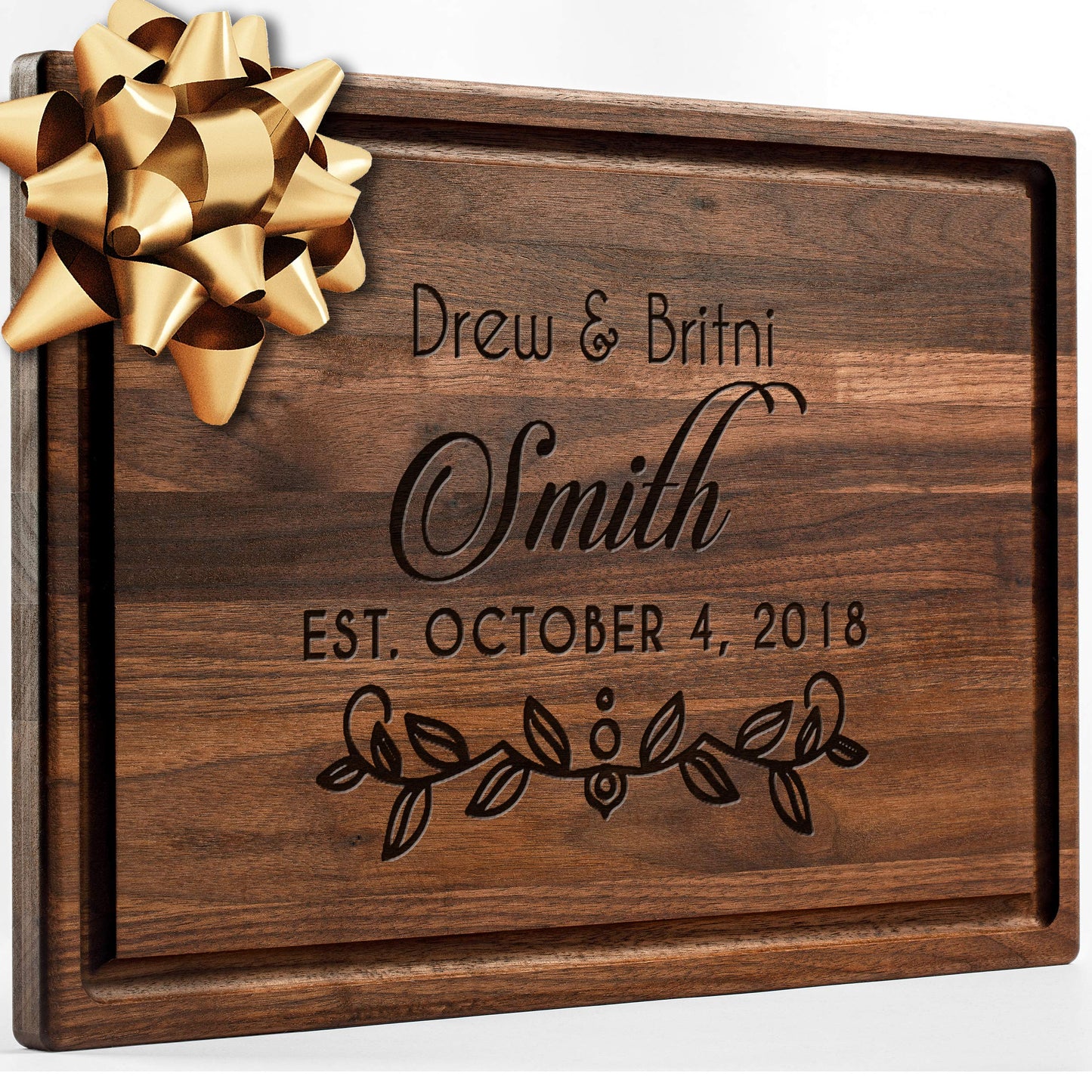 Personalized Walnut Cutting Board with Coasters, Mineral Oil and Gift Wrap Available - Customize Your Own Chopping Board Made in USA (Design 22, 3. Walnut 17"x11")