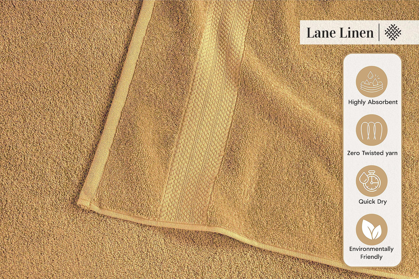 LANE LINEN 24-teiliges Badezimmerhandtuch-Set – 100 % Baumwolle, Badetuch-Sets, 4 Badetücher extragroß, 2 Badelaken, 6 Handtücher fürs Badezimmer, 8 Waschlappen, 4 Fingerkuppen-Handtücher – weiße Handtücher 