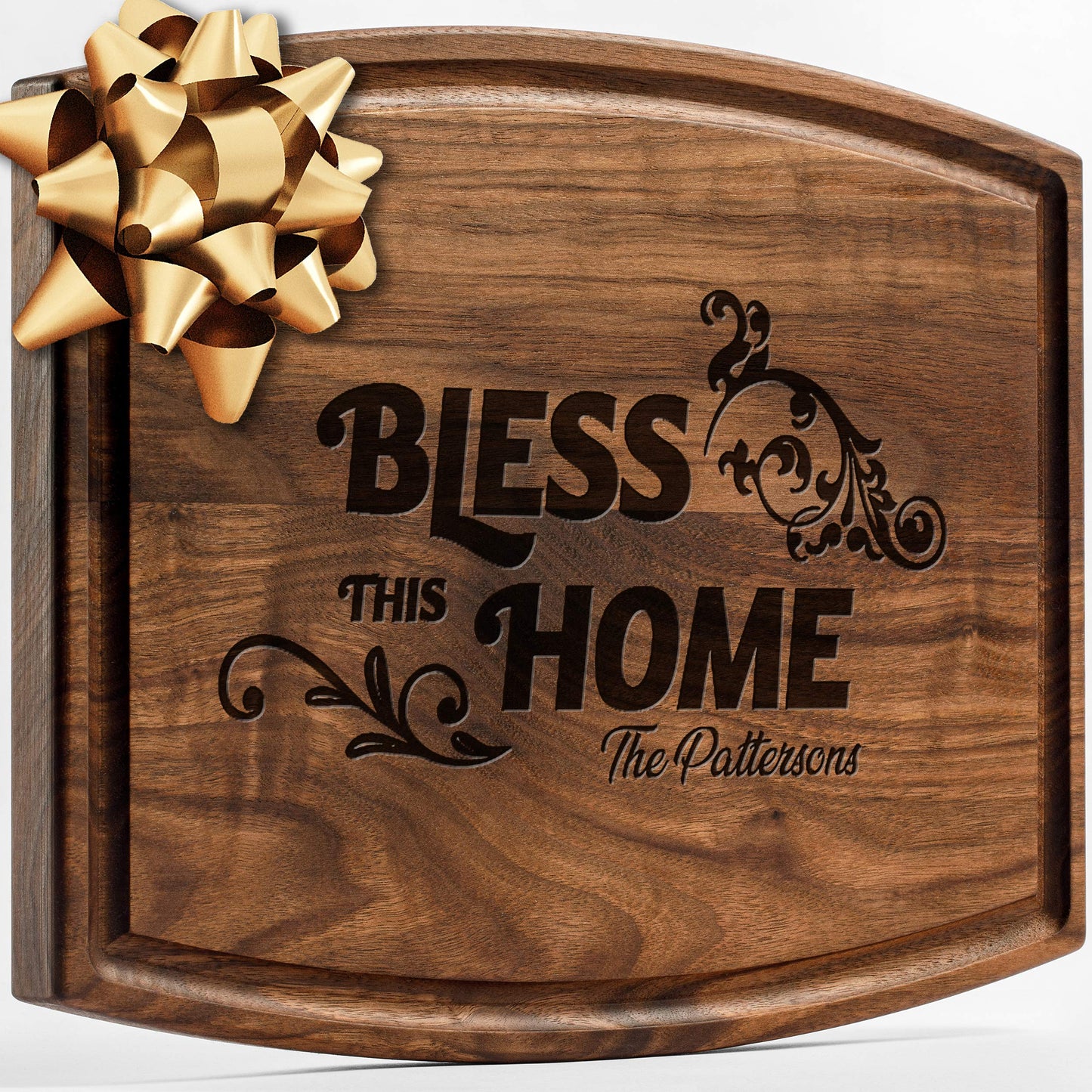 Personalized Walnut Cutting Board with Coasters, Mineral Oil and Gift Wrap Available - Customize Your Own Chopping Board Made in USA (Design 22, 3. Walnut 17"x11")