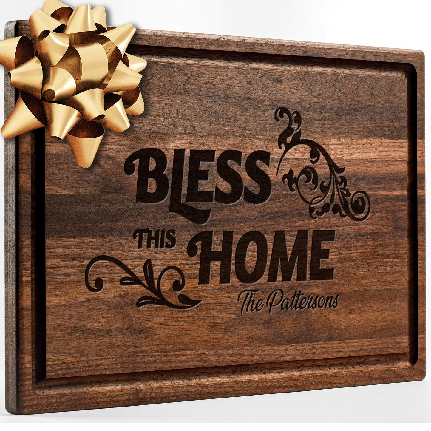 Personalized Walnut Cutting Board with Coasters, Mineral Oil and Gift Wrap Available - Customize Your Own Chopping Board Made in USA (Design 22, 3. Walnut 17"x11")