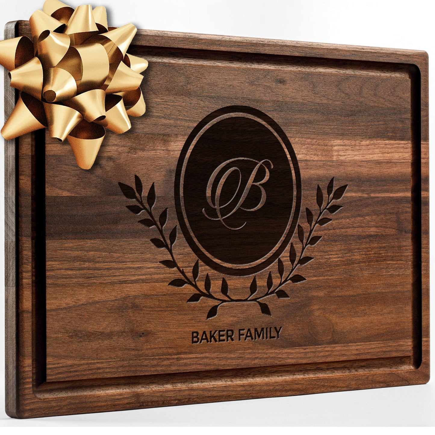 Personalized Walnut Cutting Board with Coasters, Mineral Oil and Gift Wrap Available - Customize Your Own Chopping Board Made in USA (Design 22, 3. Walnut 17"x11")