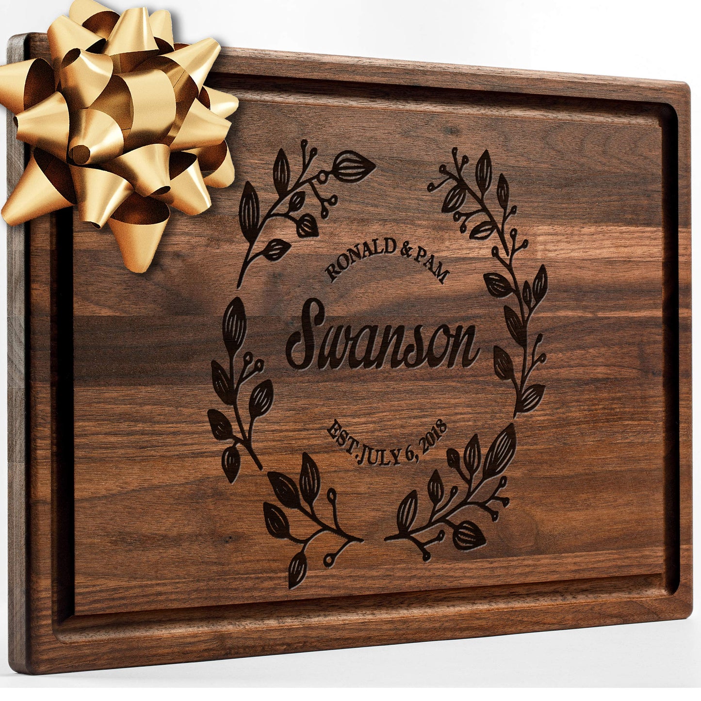 Personalized Walnut Cutting Board with Coasters, Mineral Oil and Gift Wrap Available - Customize Your Own Chopping Board Made in USA (Design 22, 3. Walnut 17"x11")