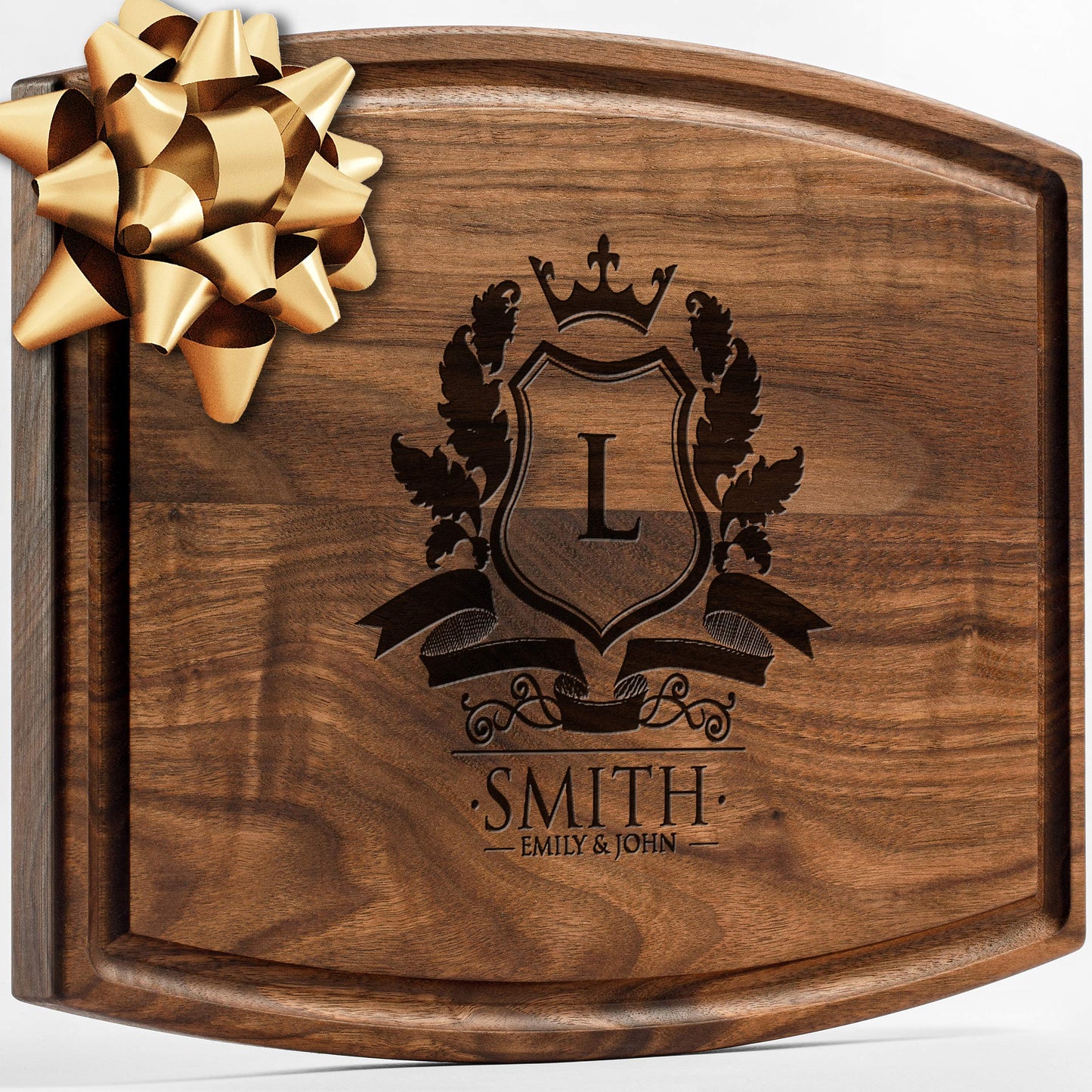 Personalized Walnut Cutting Board with Coasters, Mineral Oil and Gift Wrap Available - Customize Your Own Chopping Board Made in USA (Design 22, 3. Walnut 17"x11")