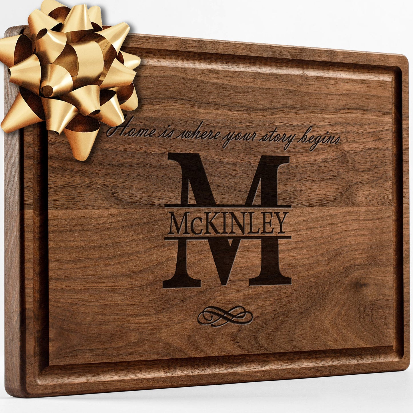 Personalized Walnut Cutting Board with Coasters, Mineral Oil and Gift Wrap Available - Customize Your Own Chopping Board Made in USA (Design 22, 3. Walnut 17"x11")