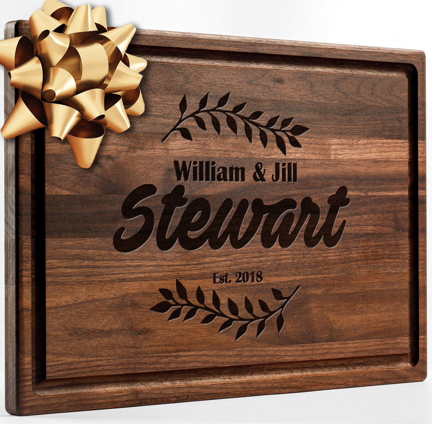 Personalized Walnut Cutting Board with Coasters, Mineral Oil and Gift Wrap Available - Customize Your Own Chopping Board Made in USA (Design 22, 3. Walnut 17"x11")