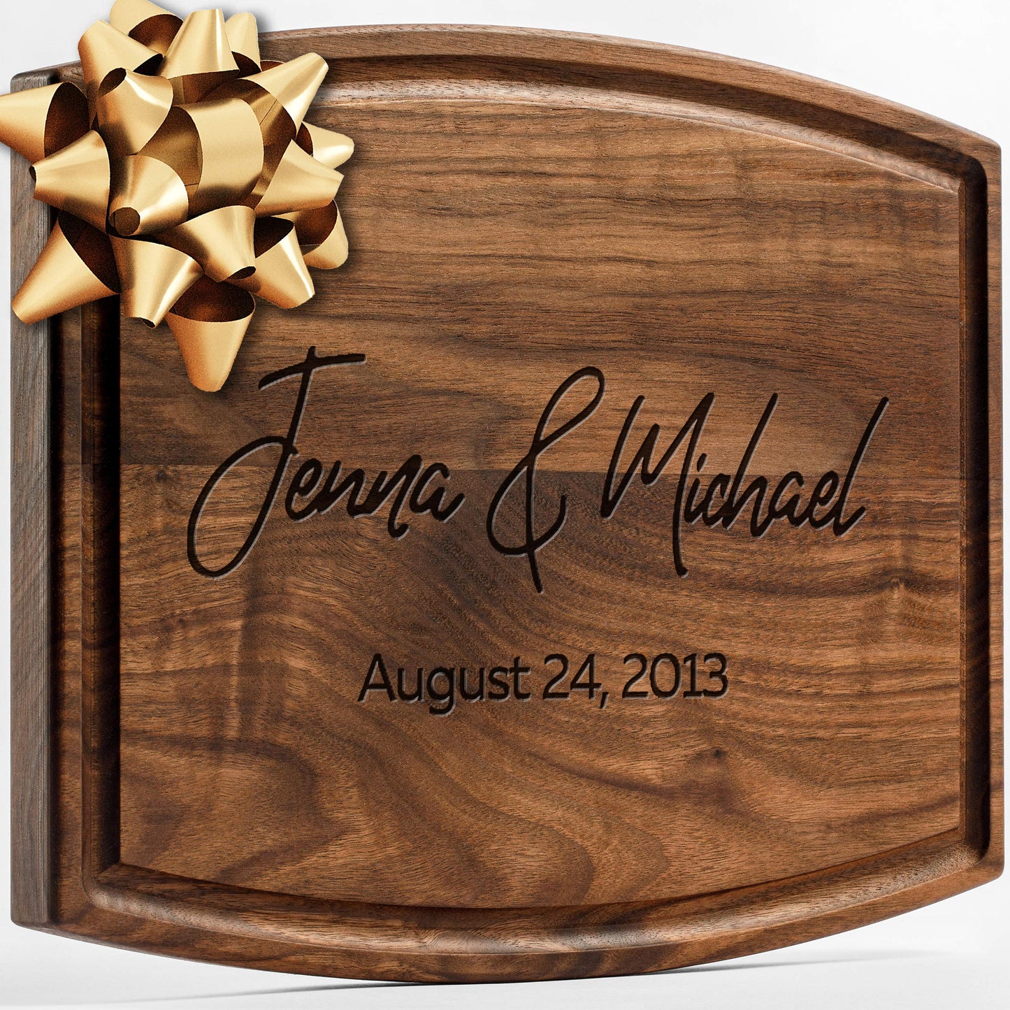 Personalized Walnut Cutting Board with Coasters, Mineral Oil and Gift Wrap Available - Customize Your Own Chopping Board Made in USA (Design 22, 3. Walnut 17"x11")