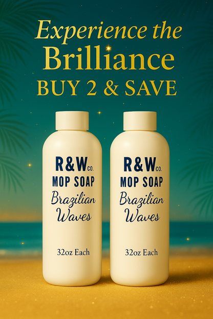 Brazilian Waves Mop Soap 2-Pack (32oz Each) – Lavish, High-End Home Experience | Highly Scented Multi-Surface Cleaner