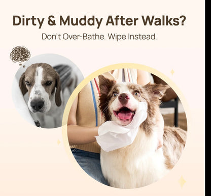 PET Grooming Glove Wipes — 20 Pieces