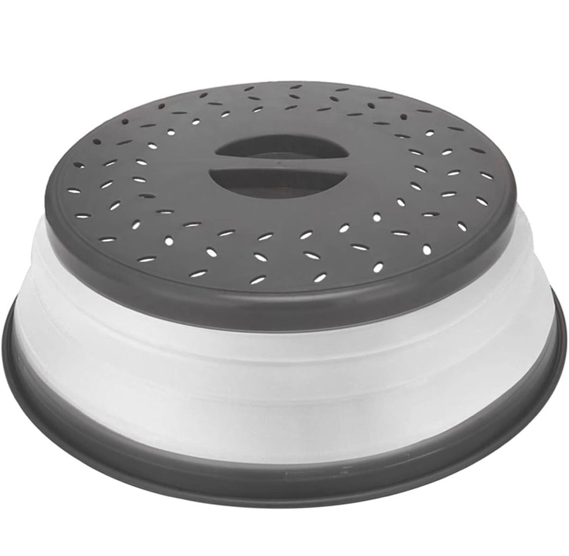 Collapsible Microwave Splatter Cover with Vent (Gray)