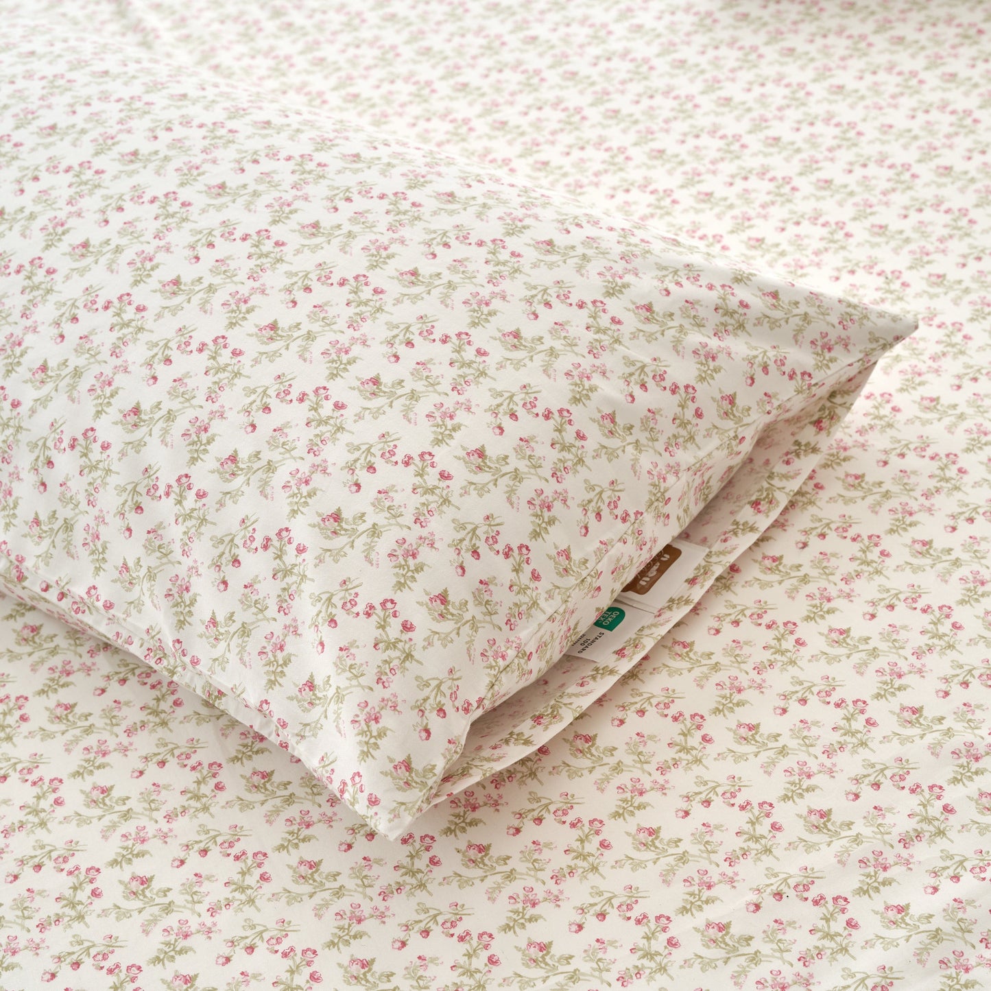 DaDa Bedding Romantic Coquette 100% Cotton Floral Sheet Set – Soft, Breathable, Deep Pocket, Wrinkle-Resistant