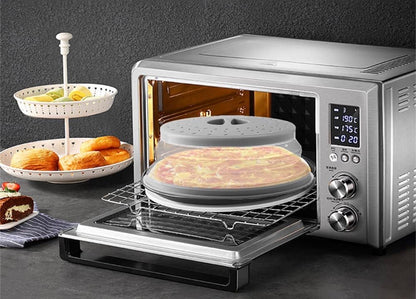 Collapsible Microwave Splatter Cover with Vent (Gray)