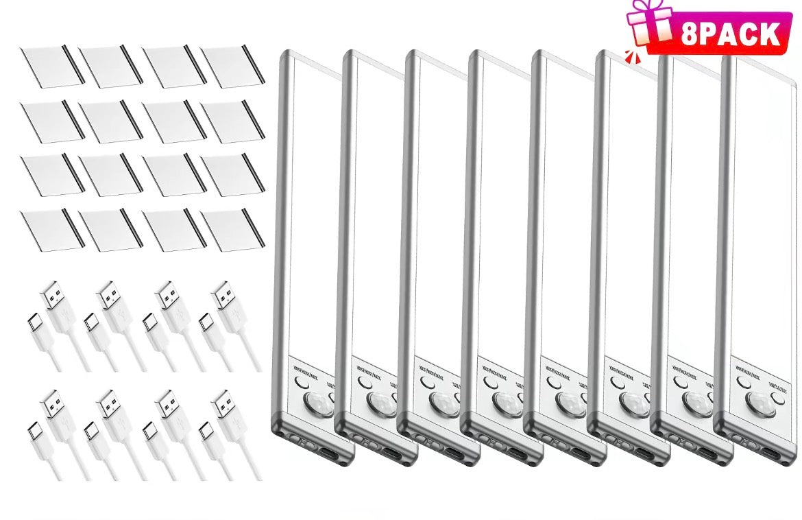 Rechargeable Motion Sensor LED Light Bars | Multi-Brightness Modes | Magnetic Stick-On | Indoor & Covered Outdoor Use