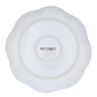 Fabled Flora Scalloped Dinner Plate - Case of 12 Plates