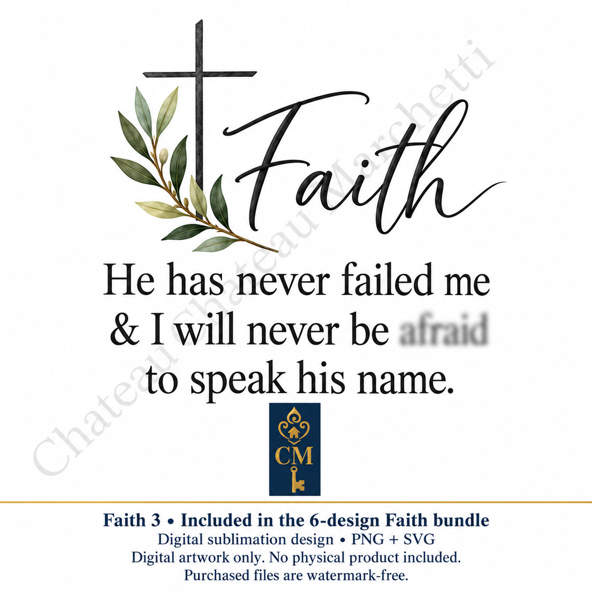 Faith Inspirational Sublimation Bundle | 6 Designs | PNG + SVG