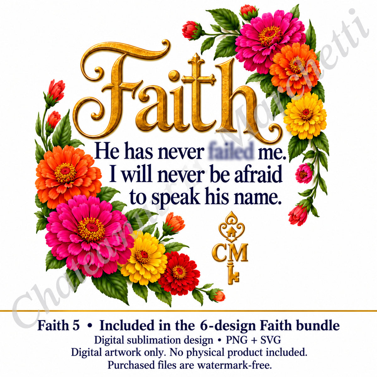 Faith Inspirational Sublimation Bundle | 6 Designs | PNG + SVG