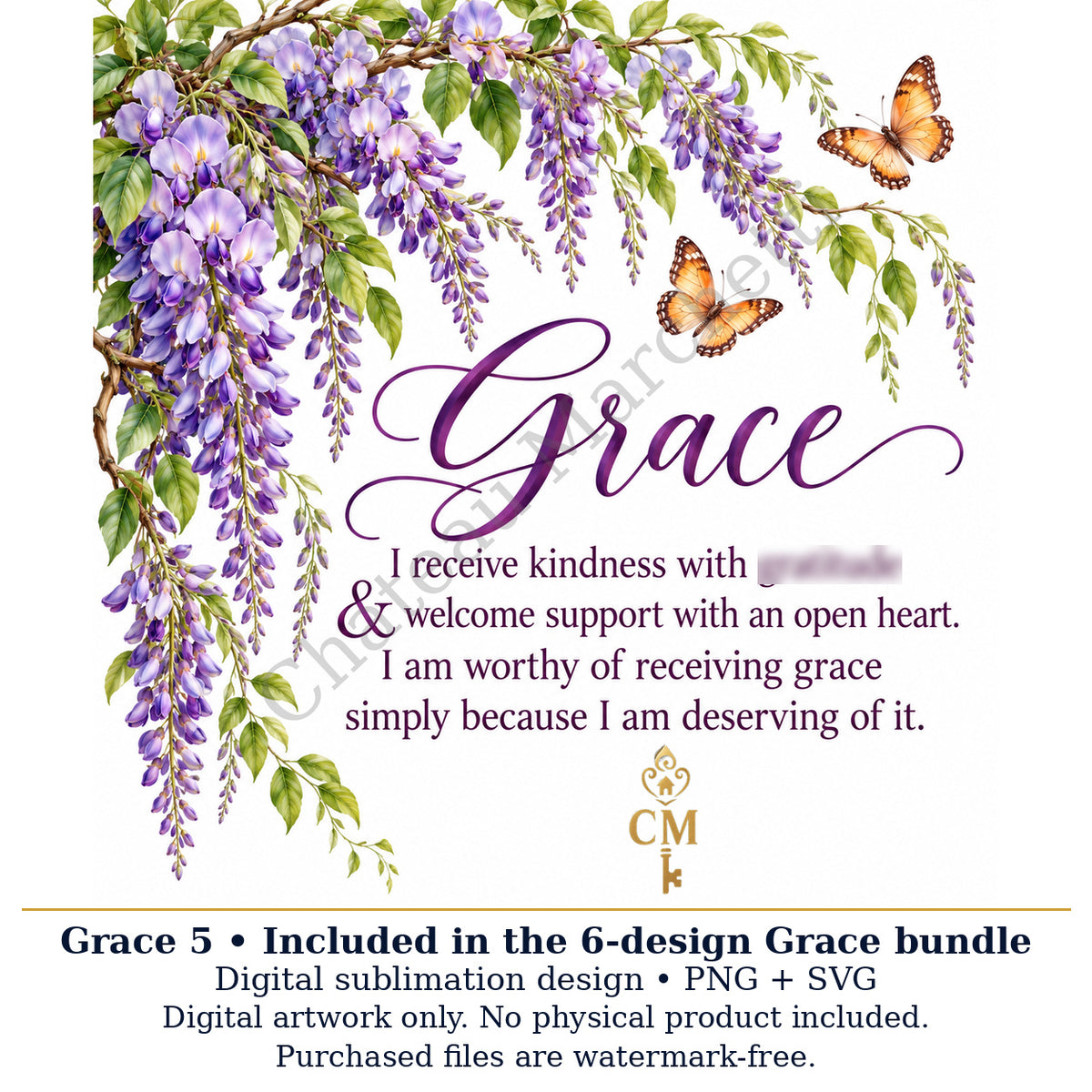 Grace Inspirational Sublimation Bundle | 6 Designs | PNG + SVG