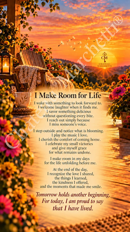 I Make Room for Life