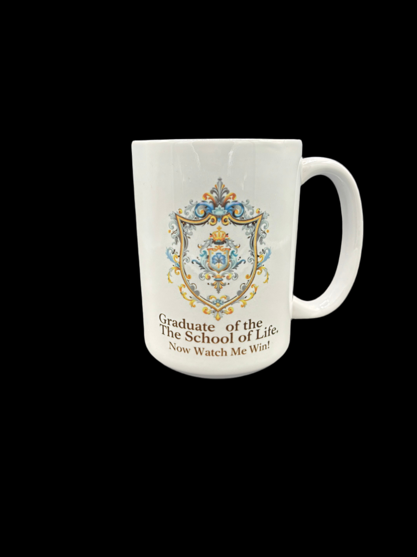 Tasse en céramique « I Graduated: The School of Life » de Chateau Marchetti® de 11 oz | Un symbole de triomphe, de croissance et de résilience | Comprend un cadeau bonus gratuit