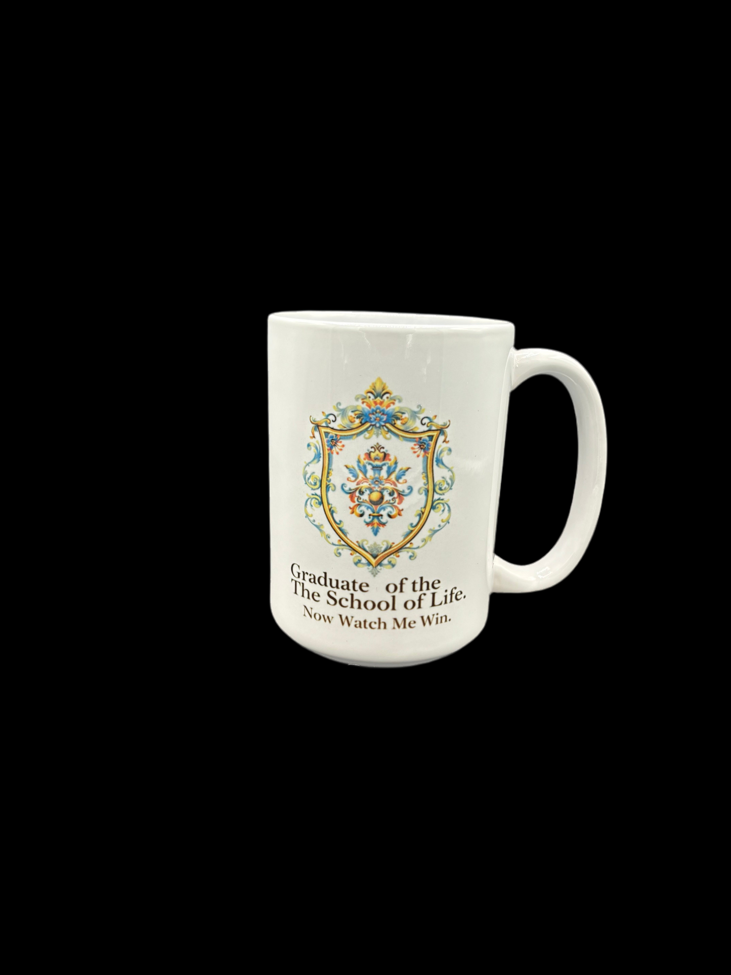 Tasse en céramique « I Graduated: The School of Life » de Chateau Marchetti® de 11 oz | Un symbole de triomphe, de croissance et de résilience | Comprend un cadeau bonus gratuit