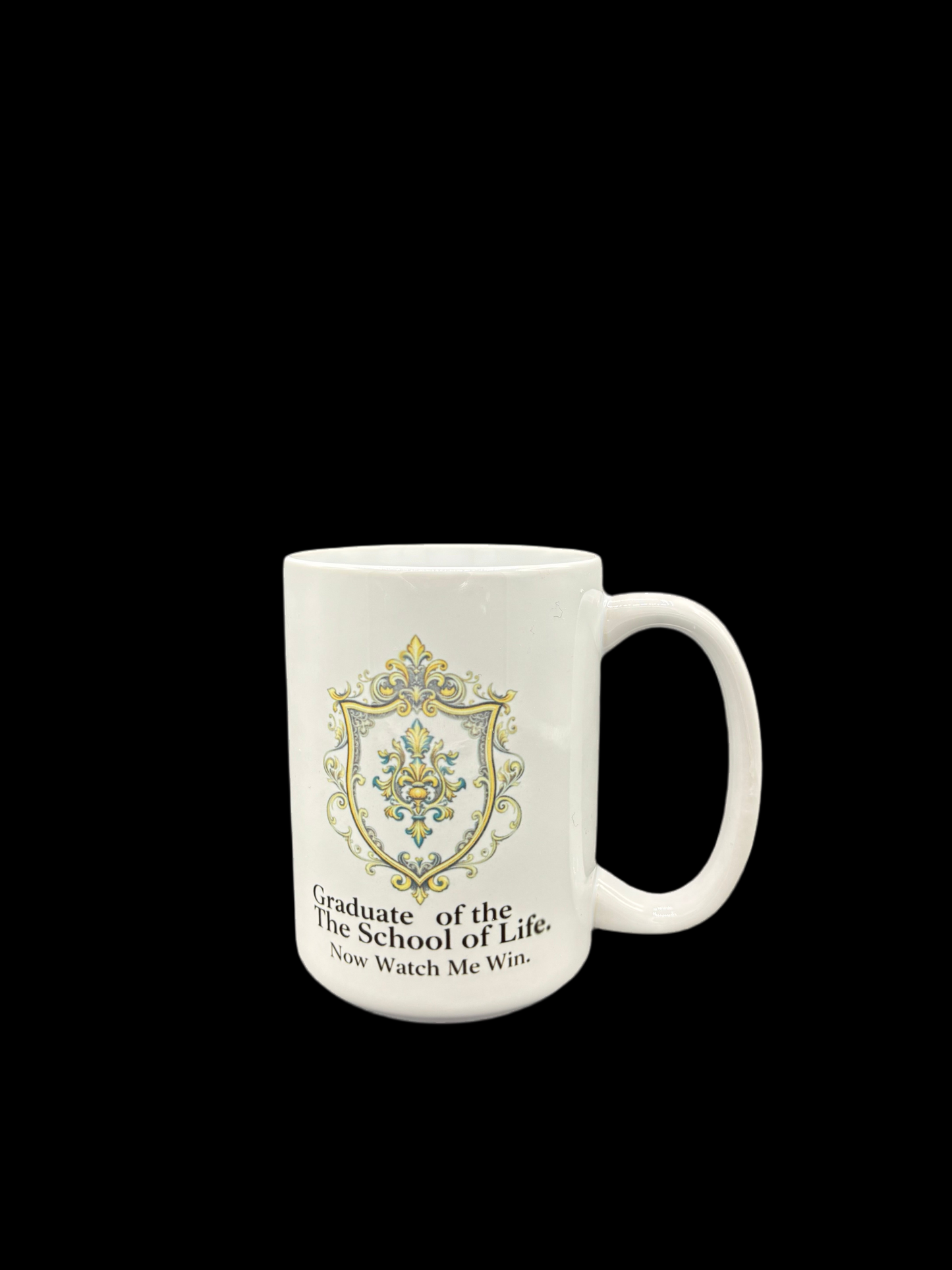 Tasse en céramique « I Graduated: The School of Life » de Chateau Marchetti® de 11 oz | Un symbole de triomphe, de croissance et de résilience | Comprend un cadeau bonus gratuit