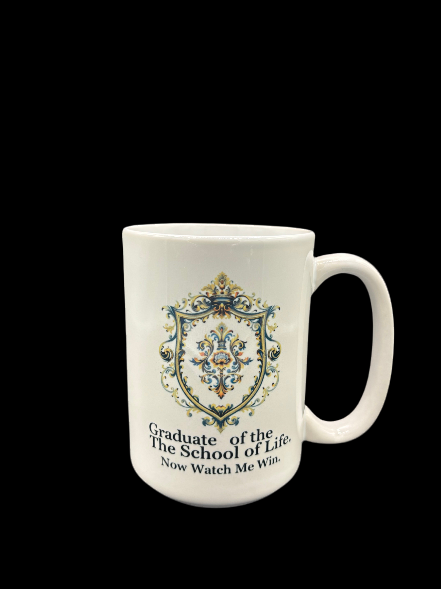 Tasse en céramique « I Graduated: The School of Life » de Chateau Marchetti® de 11 oz | Un symbole de triomphe, de croissance et de résilience | Comprend un cadeau bonus gratuit