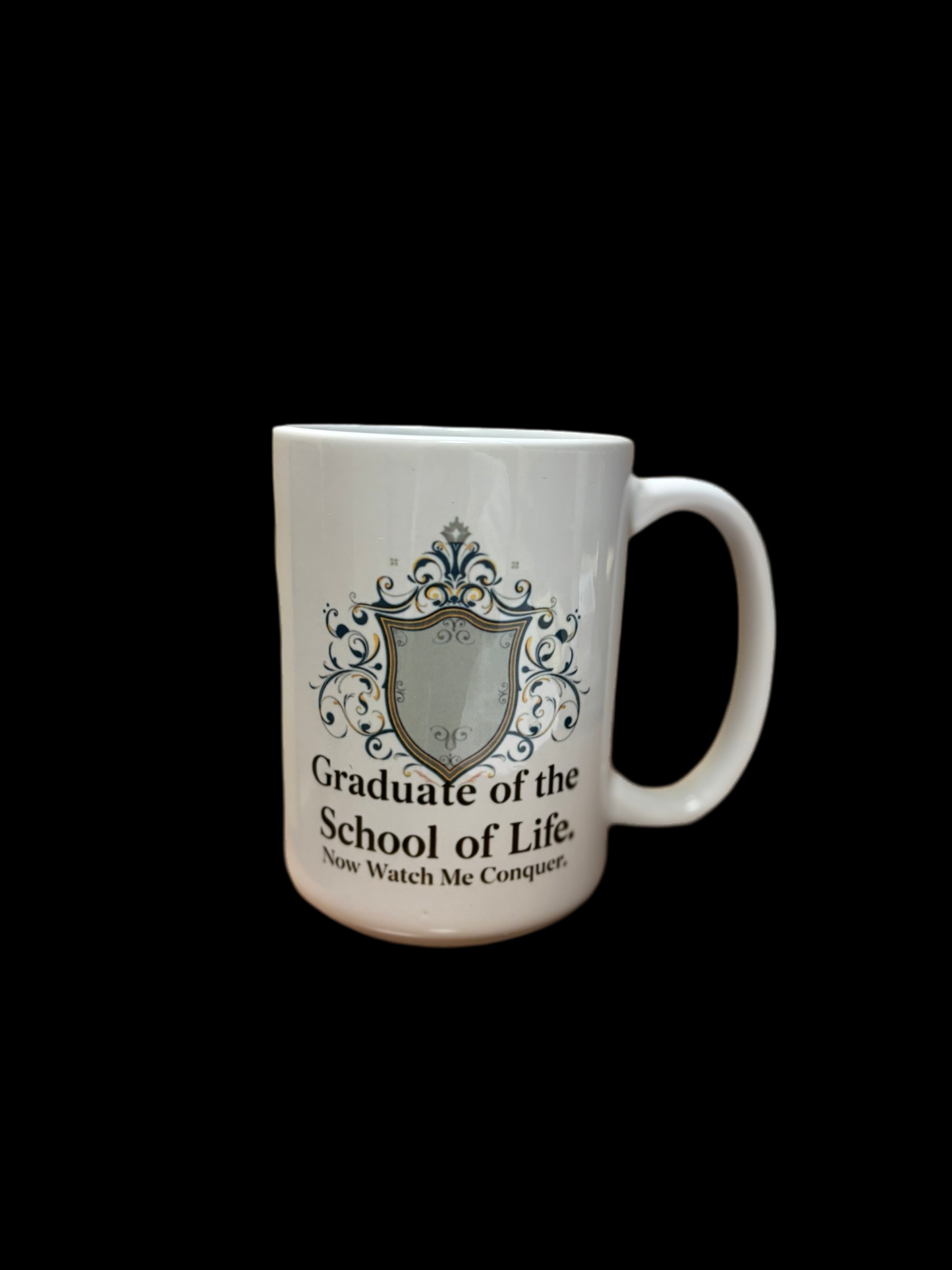 Tasse en céramique « I Graduated: The School of Life » de Chateau Marchetti® de 11 oz | Un symbole de triomphe, de croissance et de résilience | Comprend un cadeau bonus gratuit