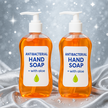 2-Pack Antibacterial Hand Soap with Aloe – 11oz Bottles (Curated Scents)