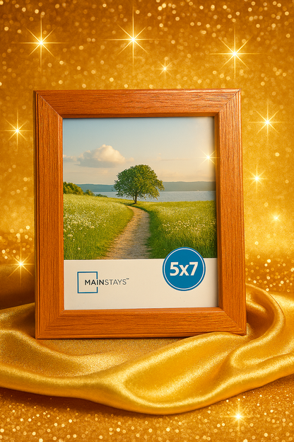 5x7 Picture Frame 2-Pack – Classic Wood Style, Tabletop or Wall Display