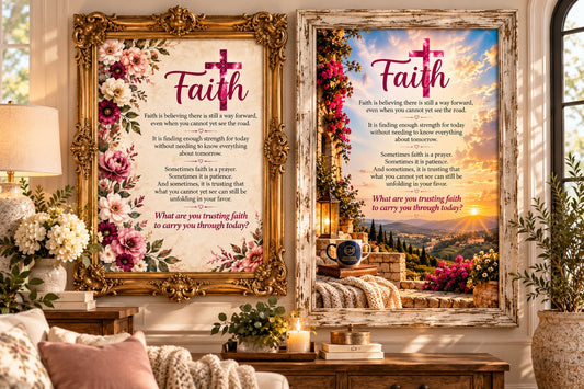 Faith — A Way Forward | Inspirational Printable Art | JPEG Download