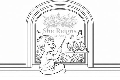 Joyful Harmony Printable Music Coloring Art | She Reigns by Shay