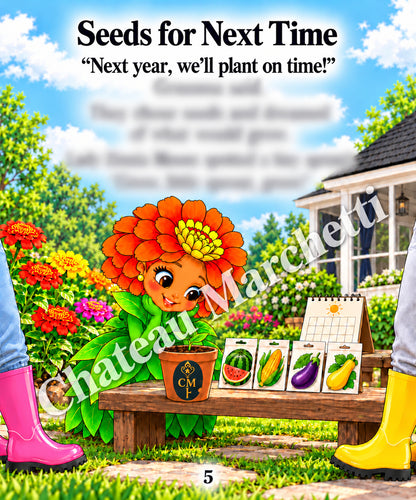 Lady Zinnia Bloom’s Little Pockets of Beauty | Children’s Gardening eBook | Illustrated PDF
