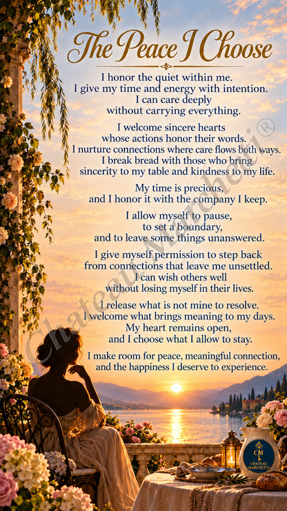 The Peace I Choose