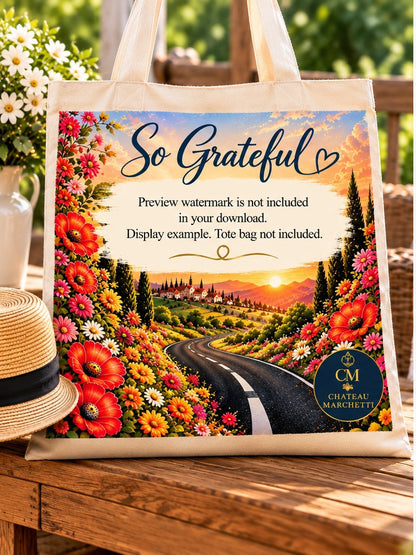So Grateful | Printable Gratitude Art | JPEG Download