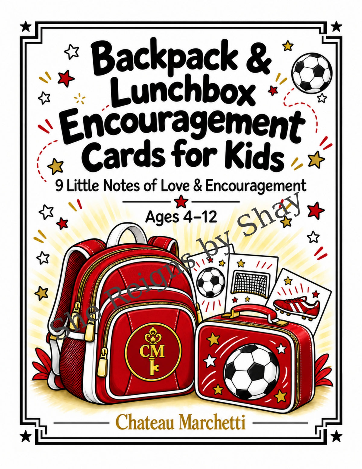 Soccer Backpack & Lunchbox Encouragement Cards for Kids | 9 Printable Notes | Choose Your Color