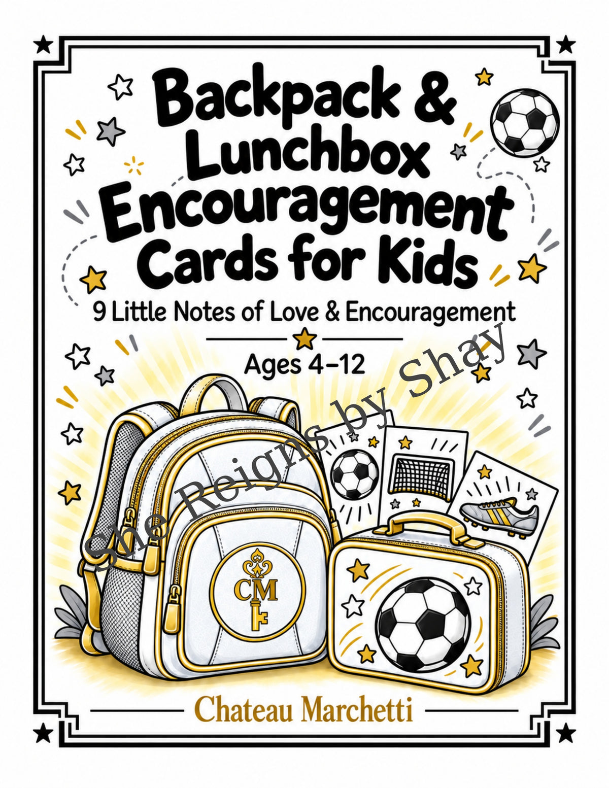Soccer Backpack & Lunchbox Encouragement Cards for Kids | 9 Printable Notes | Choose Your Color