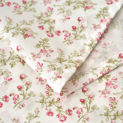 DaDa Bedding Romantic Coquette 100% Cotton Floral Sheet Set – Soft, Breathable, Deep Pocket, Wrinkle-Resistant